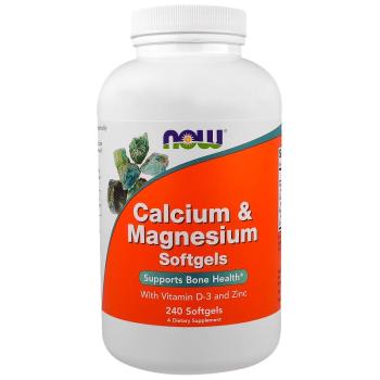 Now Foods, Calcium & Magnesium with Vitamin D-3 and Zinc - 240 Softgels