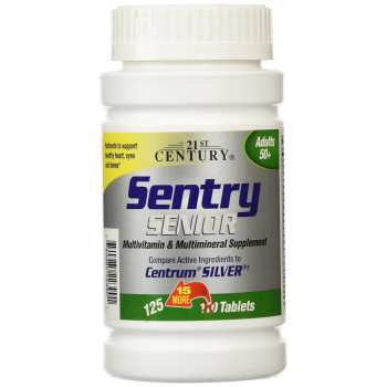 21st Century, Sentry Senior, Multivitamin & Multimineral For Adults 50+ - 125 Tablets