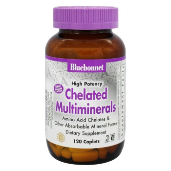 Bluebonnet Nutrition, High Potency, Chelated Multiminerals - 120 Caplets