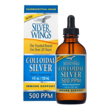 Natural Path Silver Wings, Colloidal Silver, 500 ppm - 4 oz (120 ml)