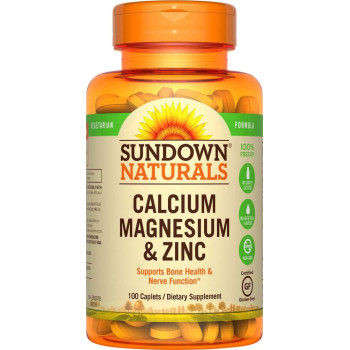 Sundown Naturals, Calcium Magnesium and Zinc - 100 Caplets