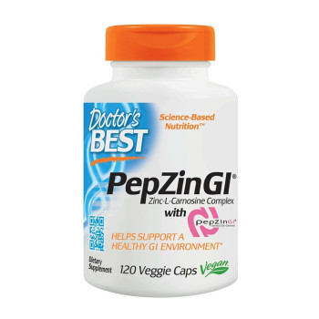 Doctor's Best, PepZin GI, Zinc-Carnosine Complex - 120 Veggie Caps