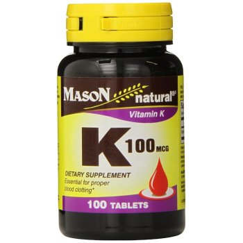 Mason Natural, Vitamin K, 100 mcg - 100 Tablets