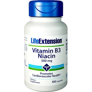 Life Extension, Vitamin B3 Niacin, 500 mg - 100 Capsules