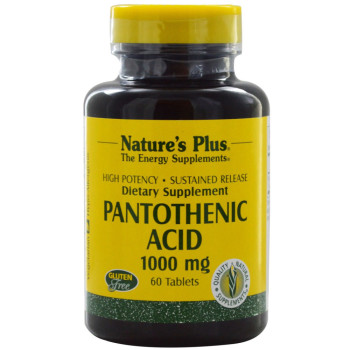 Nature's Plus, Pantothenic Acid, 1000 mg - 60 Tablets