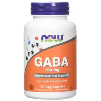 Now Foods, GABA, 750 mg - 100 Veg Capsules