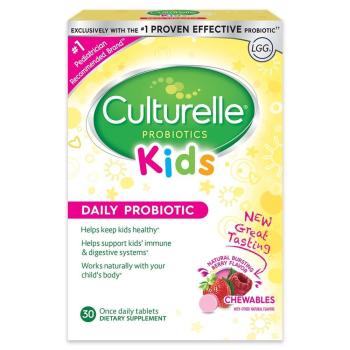 Culturelle, Kids Chewables Probiotics, Natural Bursting Berry Flavor - 30 Tablets