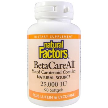 Natural Factors, BetaCareAll, 25,000 IU - 90 Softgels