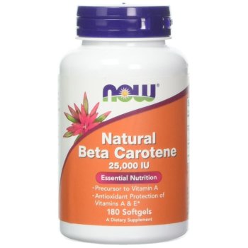 Now Foods, Natural Beta Carotene, 25,000 IU - 180 Softgels