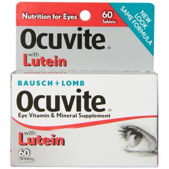 Bausch & Lomb, Ocuvite, Eye Vitamin & Mineral Supplement, With Lutein - 60 Tablets