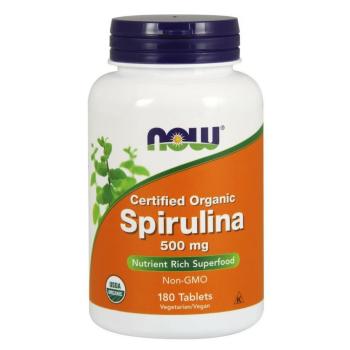 Now Foods, Certified Organic Spirulina, 500 mg - 180 Tablets