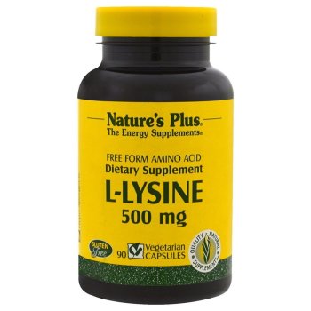 Nature's Plus, L-Lysine, 500 mg - 90 Veggie Caps