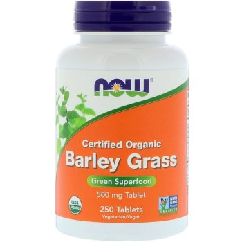 Now Foods, Certified Organic Barley Grass, 500 mg - 250 Tablets