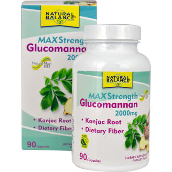 Natural Balance, Glucomannan, Maximum Strength, 2000 mg - 90 Capsules