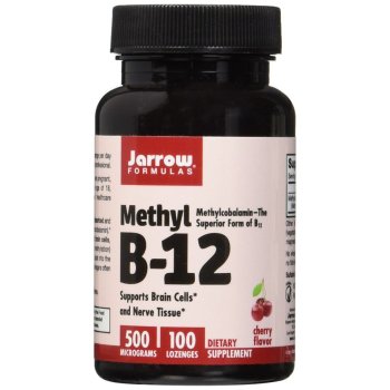 Jarrow Formulas, Methyl B-12, Cherry Flavor, 500 mcg - 100 Lozenges