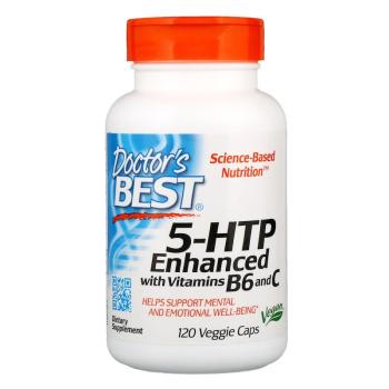 Doctor's Best, 5-HTP, Enhanced with Vitamins B6 & C - 120 Veggie Caps