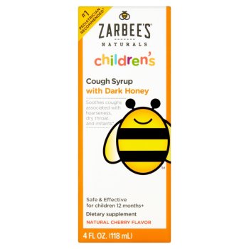 Zarbee's, Children's Cough Syrup with Dark Honey, Natural Cherry Flavor - 4 fl oz (118 ml)