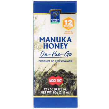 Manuka Health, Manuka Honey On-The-Go, MGO 100+, 12 Packets - 0.176 oz (5 g Each)