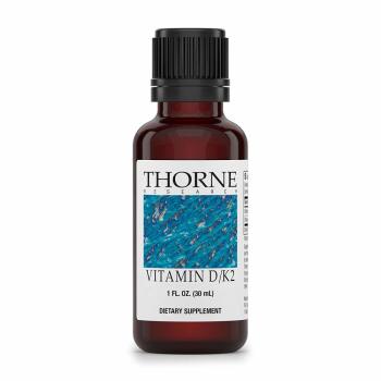 Thorne Research, Vitamin D/K2 Liquid, Support Healthy Bones and Muscles - 1 fl oz.