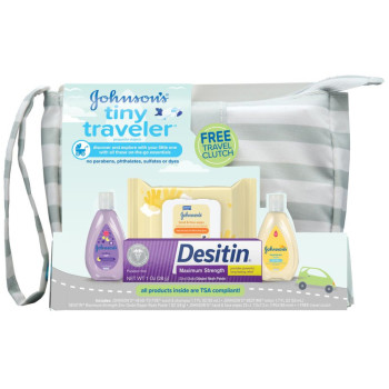 Johnson's, Tiny Traveler, Baby Bath And Baby Skin Care Products, Travel Gift Set (5 Items)