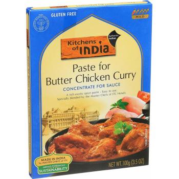 Kitchens of India,  Paste for Butter Chicken Curry - 3.5 oz. (100 g) x 6 Pack