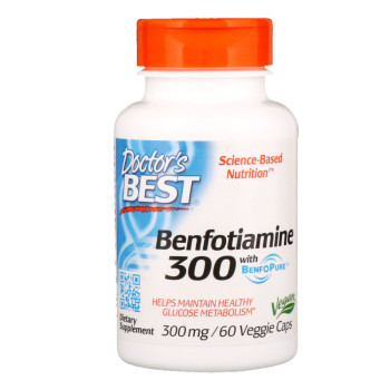 Doctor's Best, Best Benfotiamine, 300 mg - 60 Veggie Caps