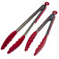 StarPack, Premium Silicone Kitchen Tongs 2 Pack (9-Inch & 12-Inch), Bonus 101 Cooking Tips (Cherry Red)