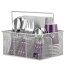 Mindspace, Silverware Caddy, Condiment Dining & Kitchen Organizer - Silver