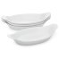 HIC, Oval Au Gratin Baking Dishes, Fine White Porcelain, 10-Inch (Set of 4)