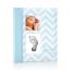 PHD, Chevron Baby Memory Book with an Included Clean-Touch Ink Pad - Blue