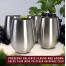 CHL, Stainless Steel Wine Stemless Glasses, 18 oz  (Set of 4)