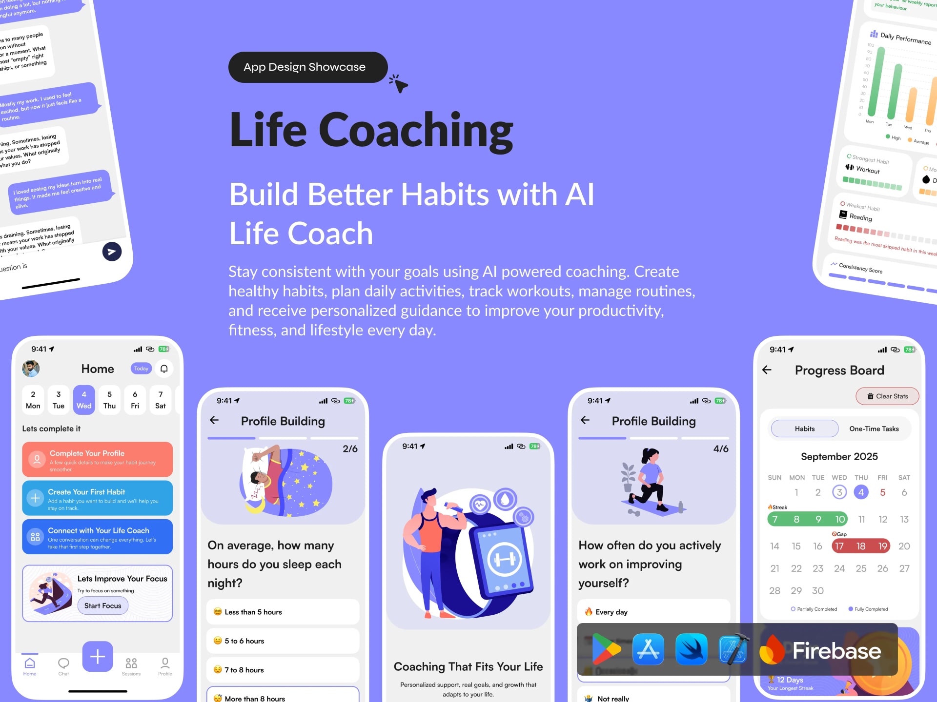 Habit Tracker & AI Life Coach — AI productivity app built by Mobizio