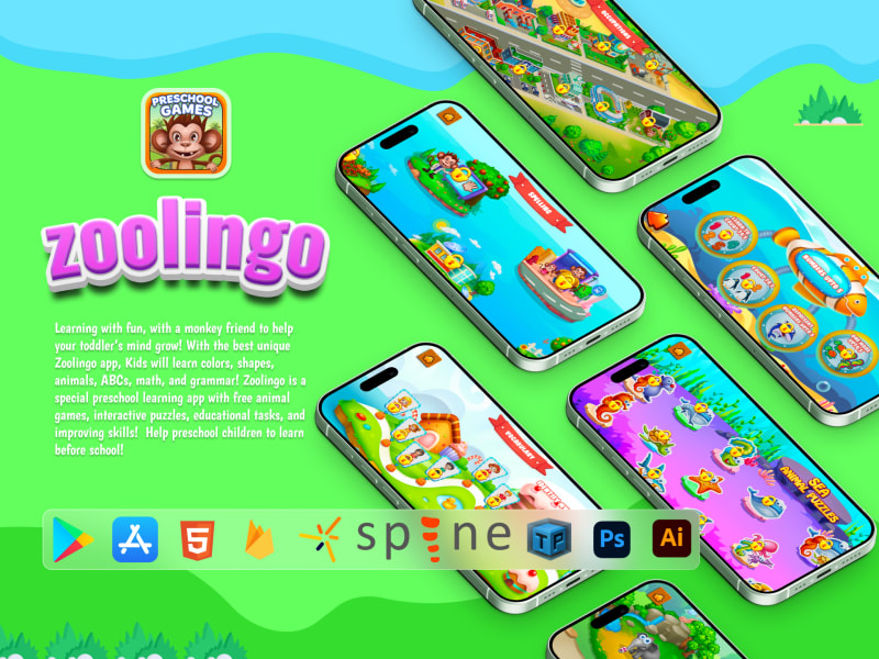 Zoolingo — kids language-learning app built by Mobizio