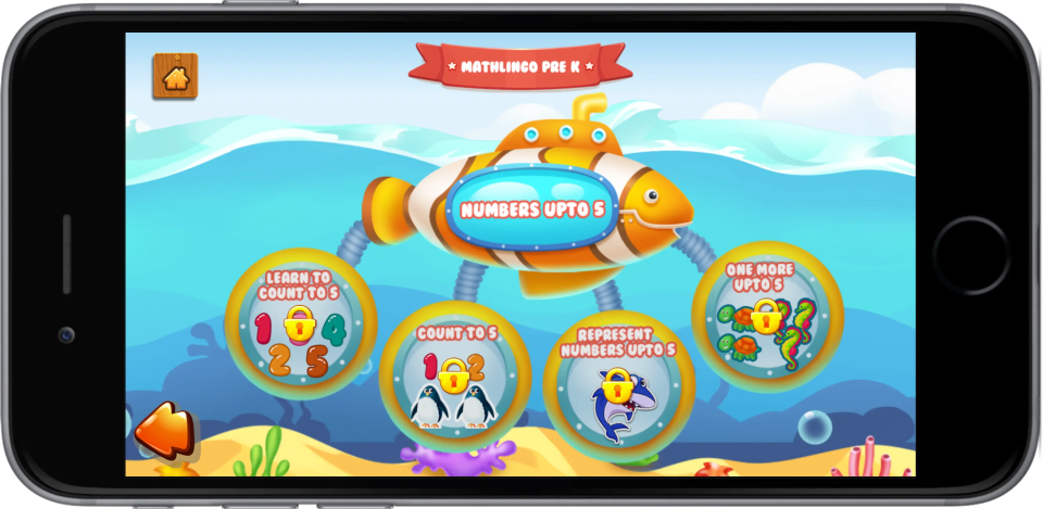 Zoolingo Sea Animal Puzzles selection screen