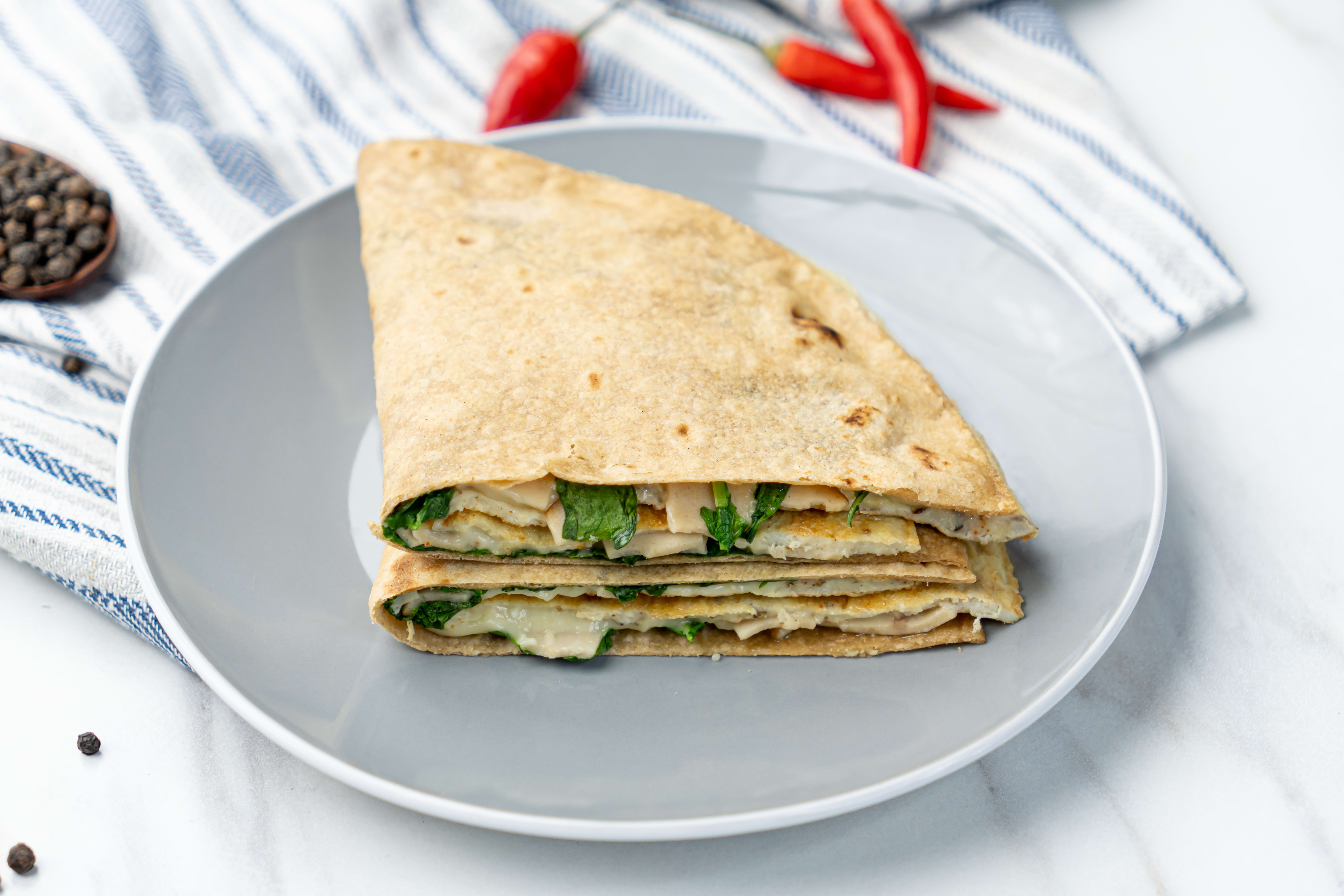 Omlet u tortilji sa spanaćem