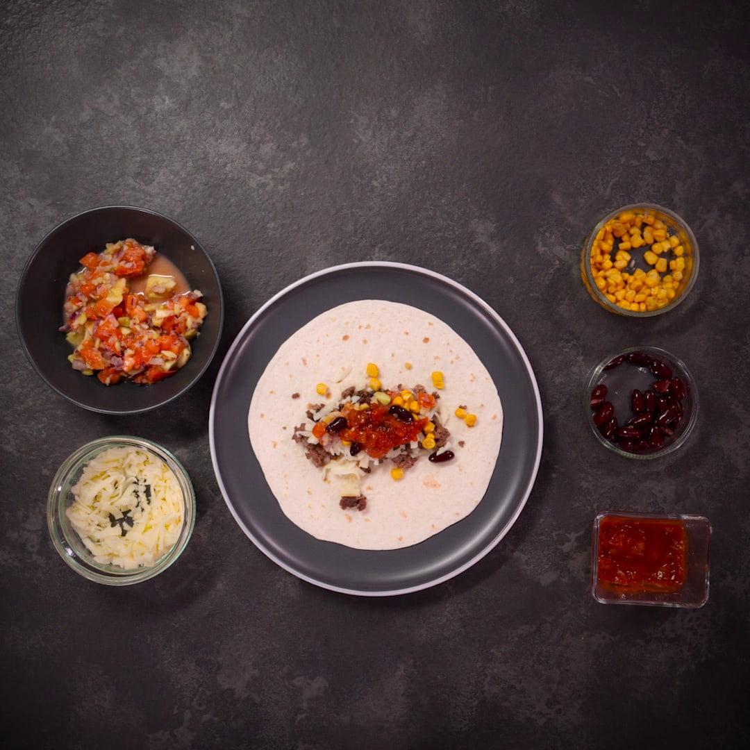 Priprema jela Buritosi sa mlevenim mesom faza 3