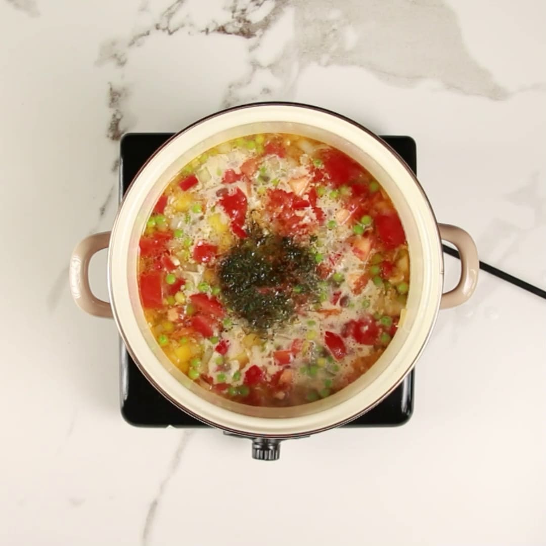 Priprema jela Grašak sa povrćem faza 4