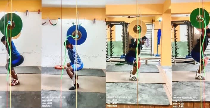 Coach Loganthan's student performing a snatch