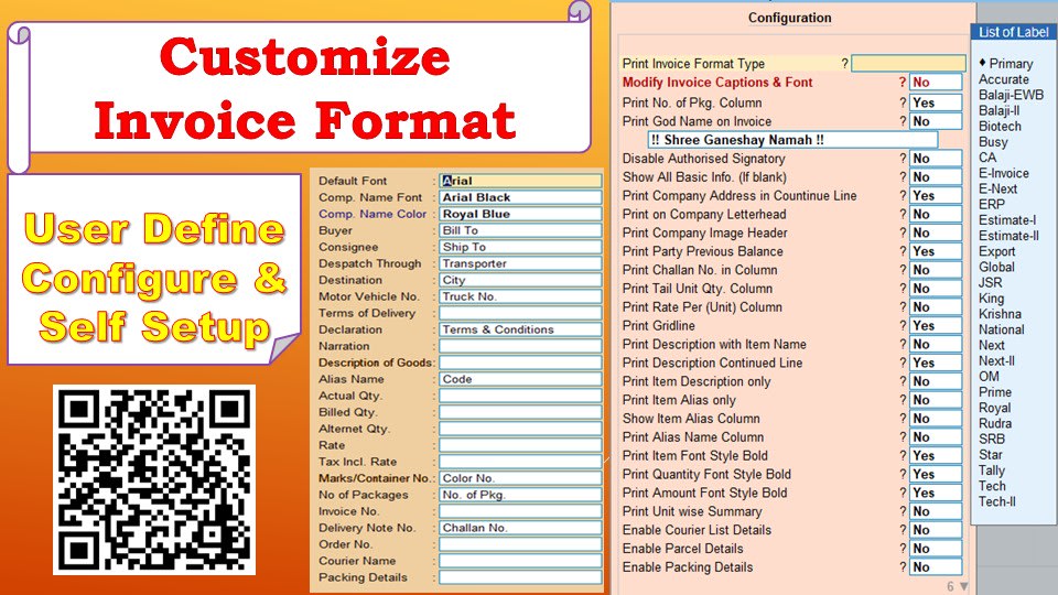 Standard Invoice (Customized) — Tally add-on