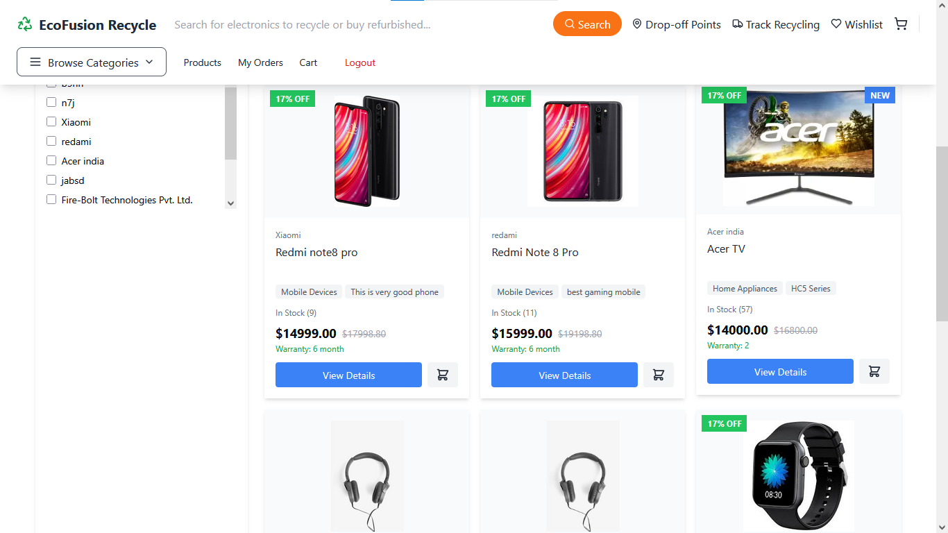 E-waste Centre screenshot