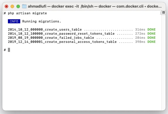 php artisan migrate