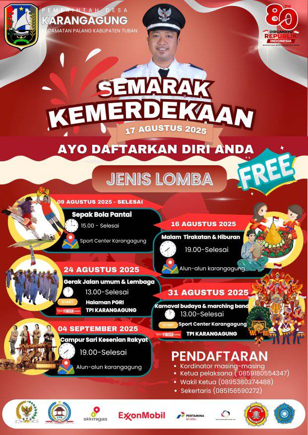 Karnaval Budaya dan Marching Band Desa Karangagung