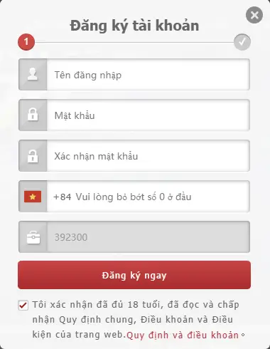 Điền thông tin cá nhân Điền thông tin cá nhân
