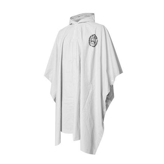 White 100% Polyester Tactical Military Raincoat