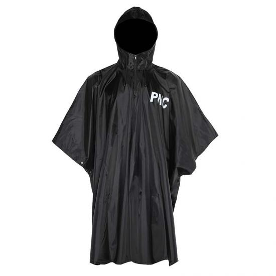 Black Waterproof Coated Police Military Raincoat Poncho