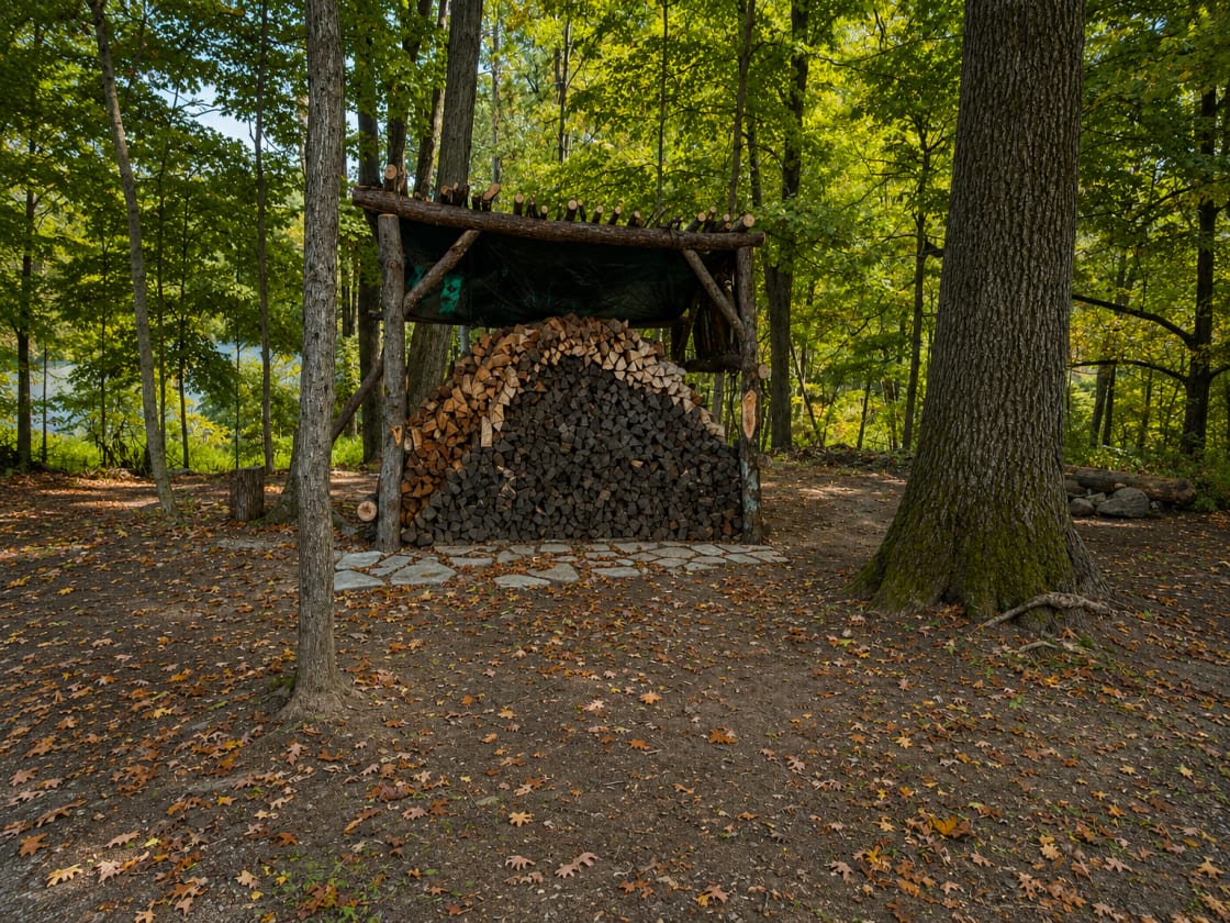 rustic wood storage shed build — hero