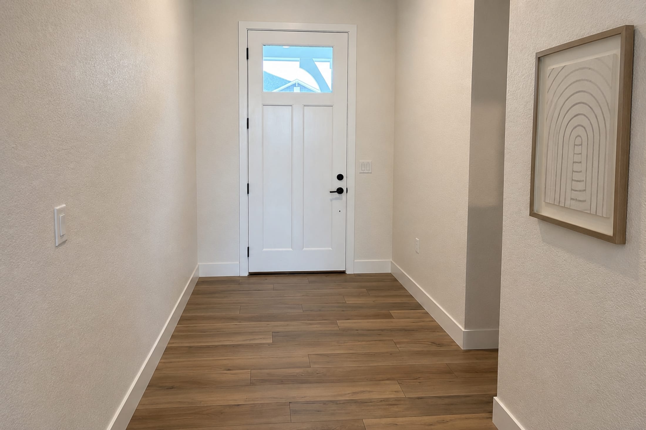 hallway wall panels build and install — before