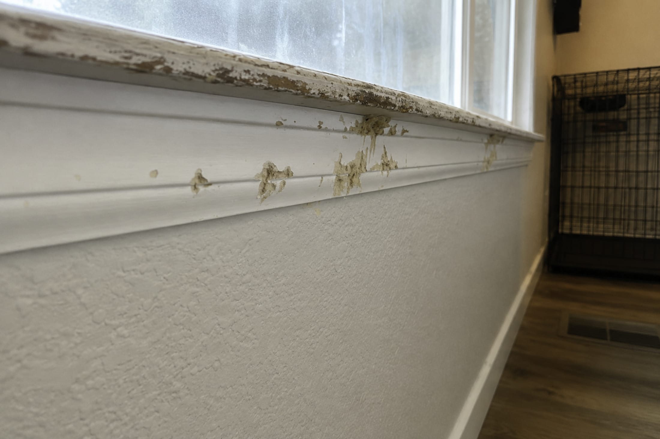 Custom Window Sill Build and Repair — before
