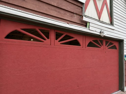 Garage Door Window Repair — before