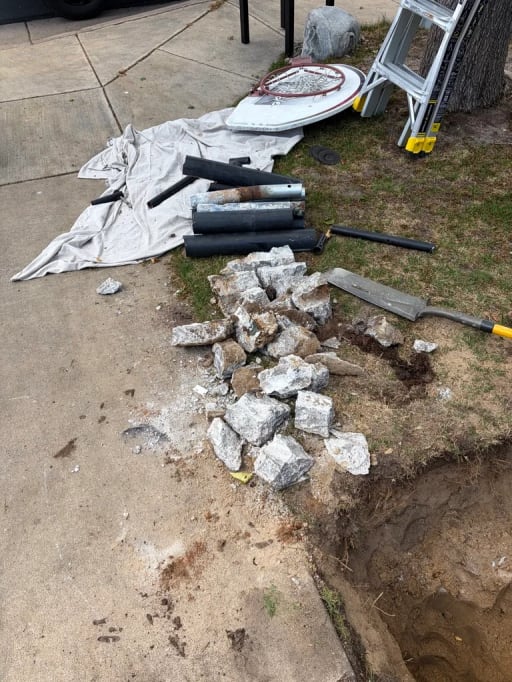 Basketball Hoop Installation — during